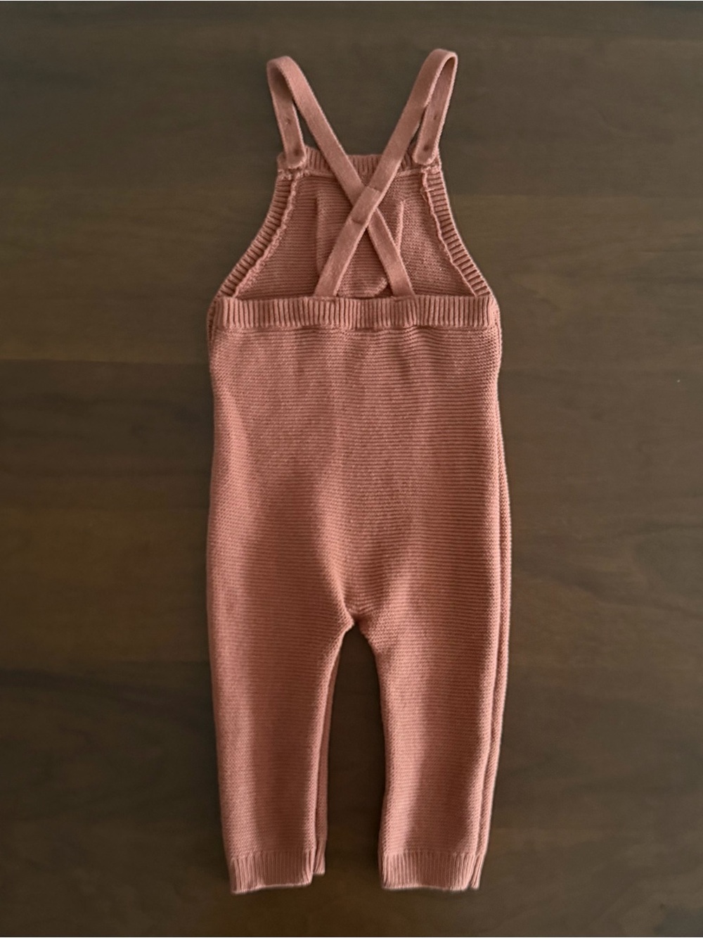Rust Knit Overall Romper - Picture 5 of 10